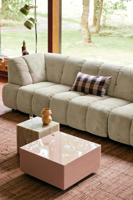 HKliving Wave bank element midden corduroy rib hay