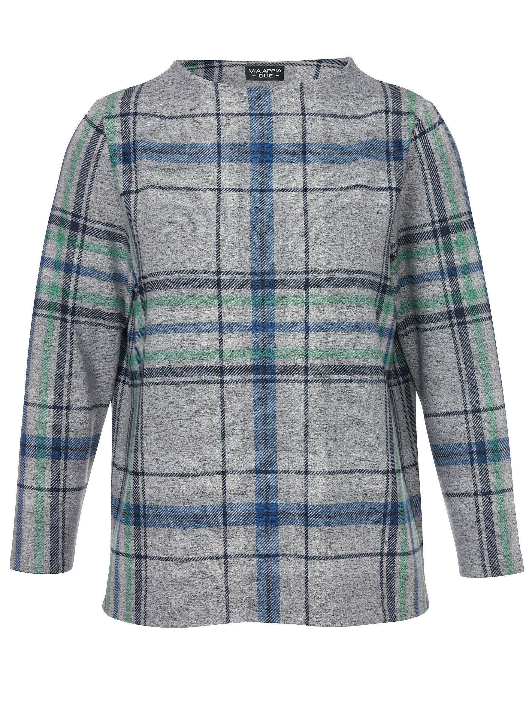 Sweatshirt in Strickoptik, mit Karomuster