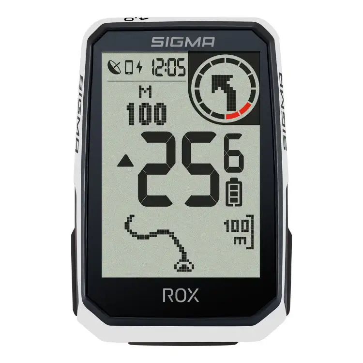 Sigma Sport ROX 4.0 Endurance Top Mount GPS Fietscomputer Wit