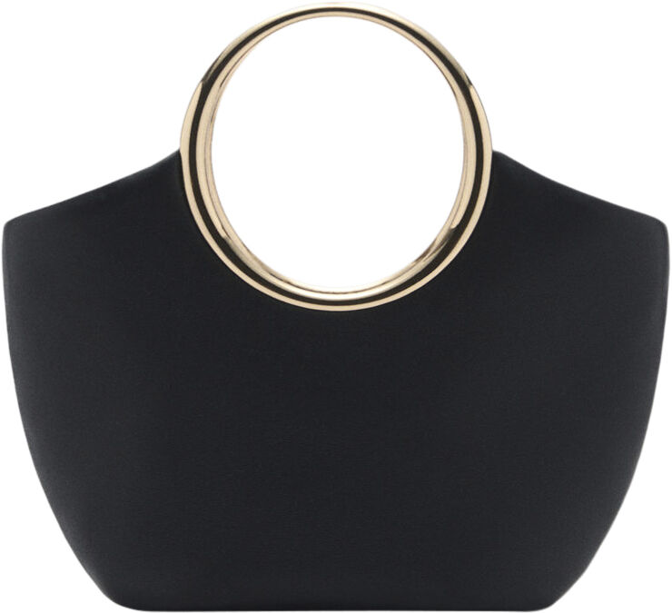 MANGO Handbag with metallic details Black