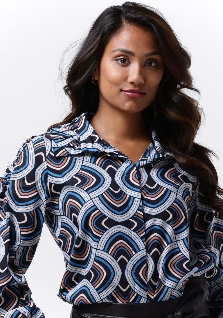DEA KUDIBAL kobalt dea kudibal blouse mimi ns (co) - shirt with ruffles