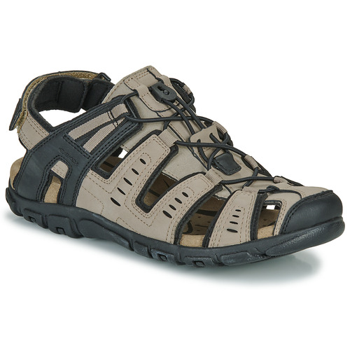Geox - UOMO SANDAL STRADA - Beige / Noir