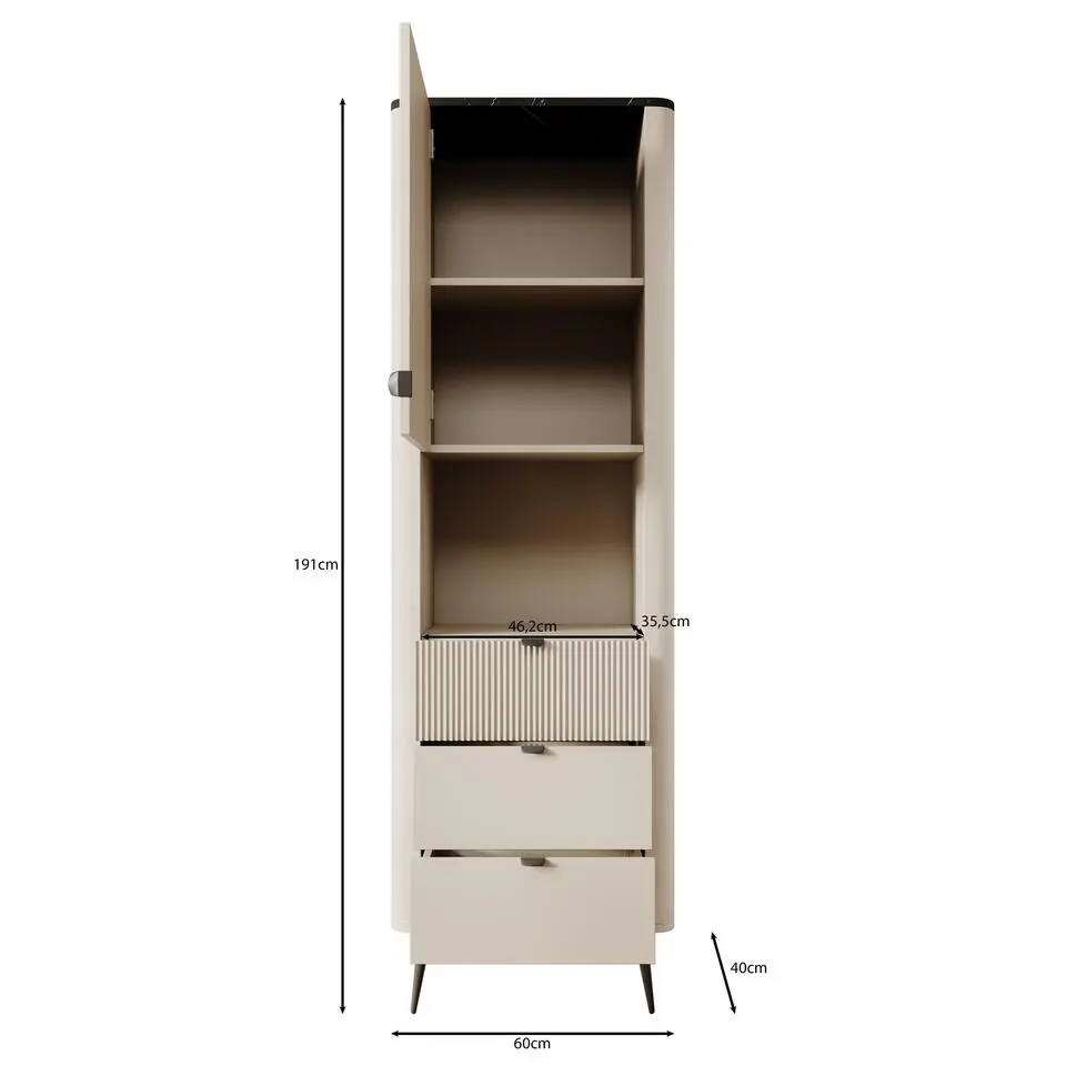 Meubella - Wandkast Mace - Beige - 60 cm