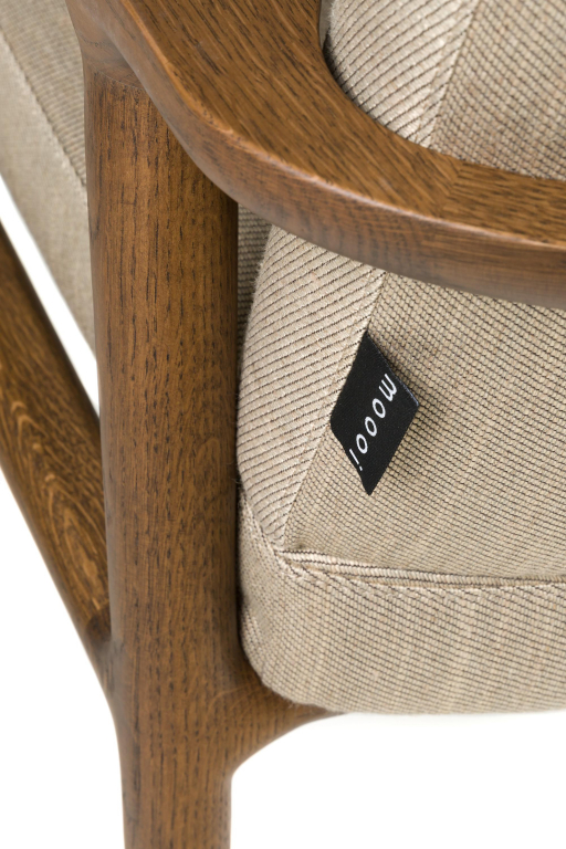 Moooi Zio eetkamerstoel Oray Ronan Gravel Cinnamon