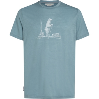 Icebreaker Merino 150 Tech Lite Polar Paddle T-Shirt Blue Ash Herren
