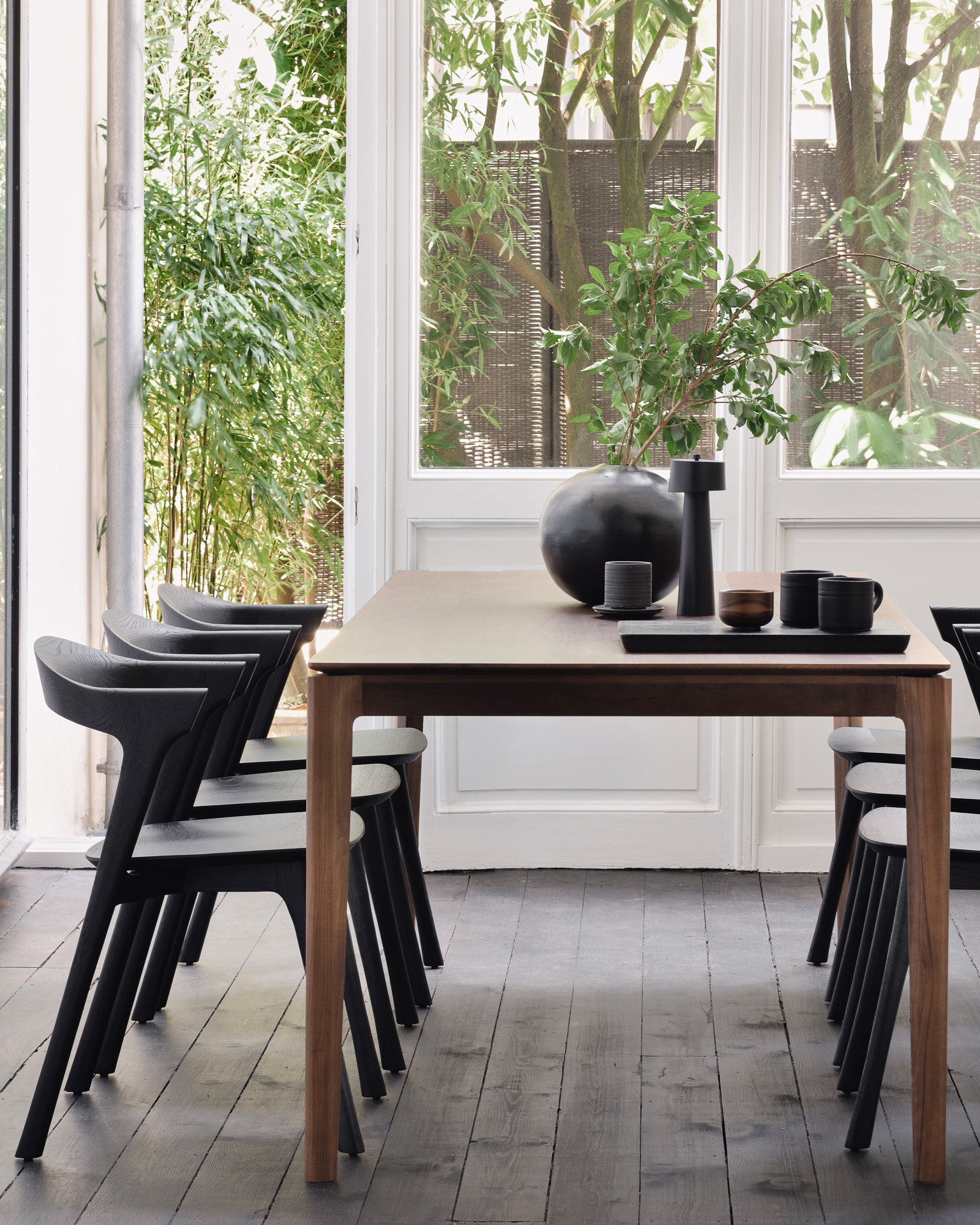 Tafel Bok 220X95 - bruin teak - gelakt