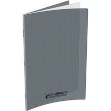 Cahier agrafé conquérant polypropylène a4+ 24x32cm 48 pages séyès 90g coloris gris