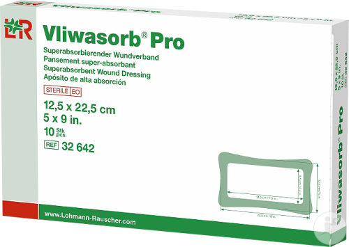 Vliwasorb Pro Pansement Super-Absorbant Stérile 12,5x22,5cm 10 Pièces (32642)