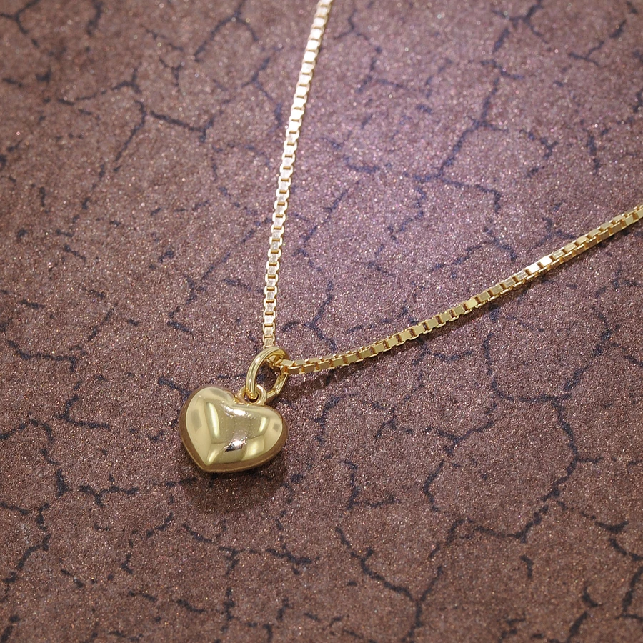 trendor Kinder Herz-Anhänger Gold 585 mit vergoldeter Silberkette gold