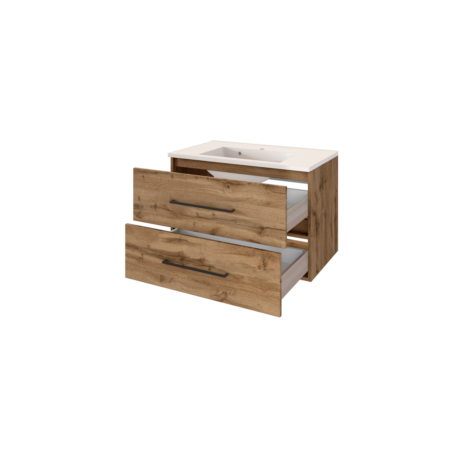 Waschtisch LUZERN - Wotaneiche - 80 cm breit