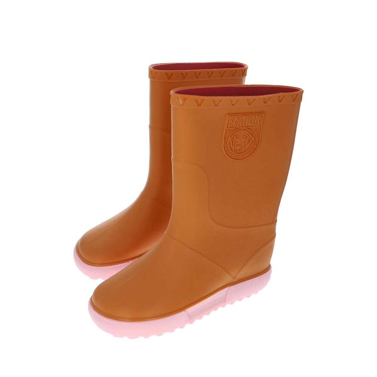 Bottes de pluie bébé Moutarde et Rose 22-23 Boatilus