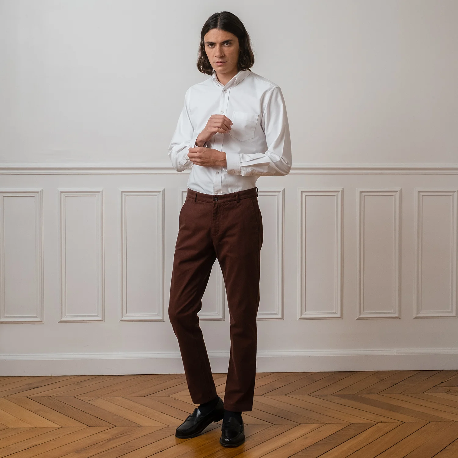 Plum chinos