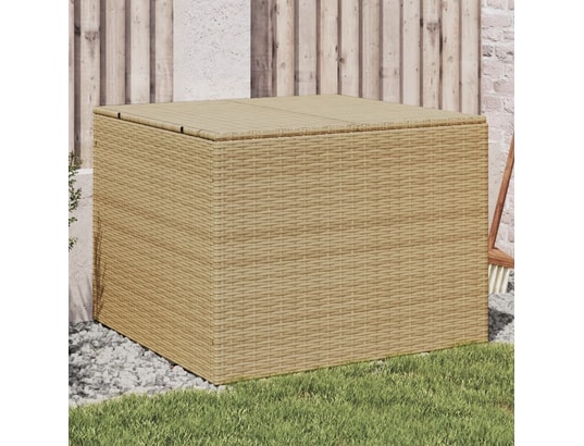 VIDAXL - Coffre Boîte de rangement de jardin mélange beige 291l résine tress...