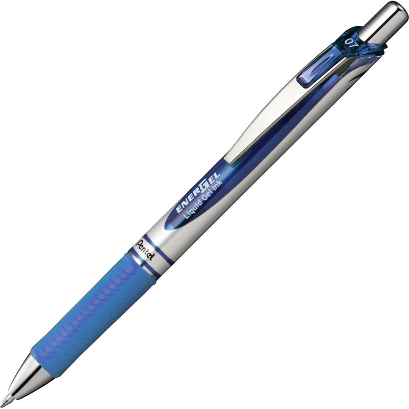 Stylo roller Pentel Energel BL77 écriture moyenne - Pochette de 4 couleurs assorties