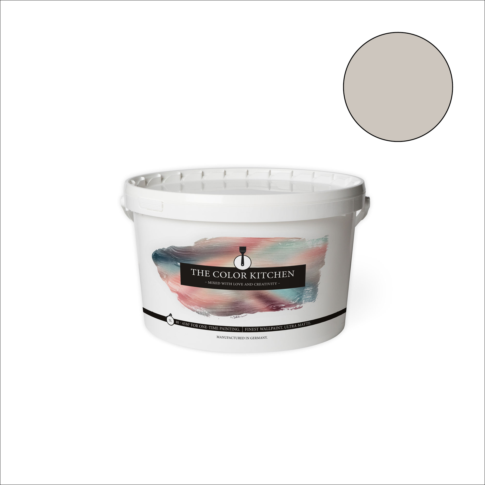 The Color Kitchen Wandfarbe Oyster Mushroom - taupe matt - 5 Liter