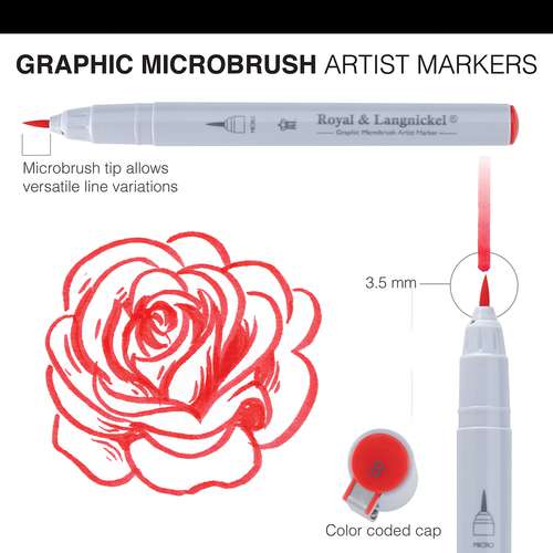 Royal & Langnickel Graphic Microbrush Künstlerstifte-Set