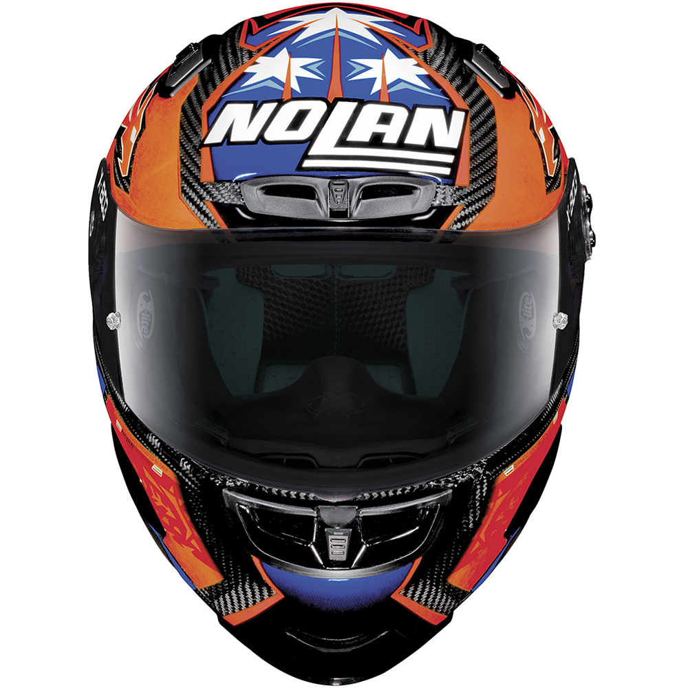X-lite - Casque X-803 RS Ultra Carbon Replica Casey Stoner Noir / Orange / Bleu