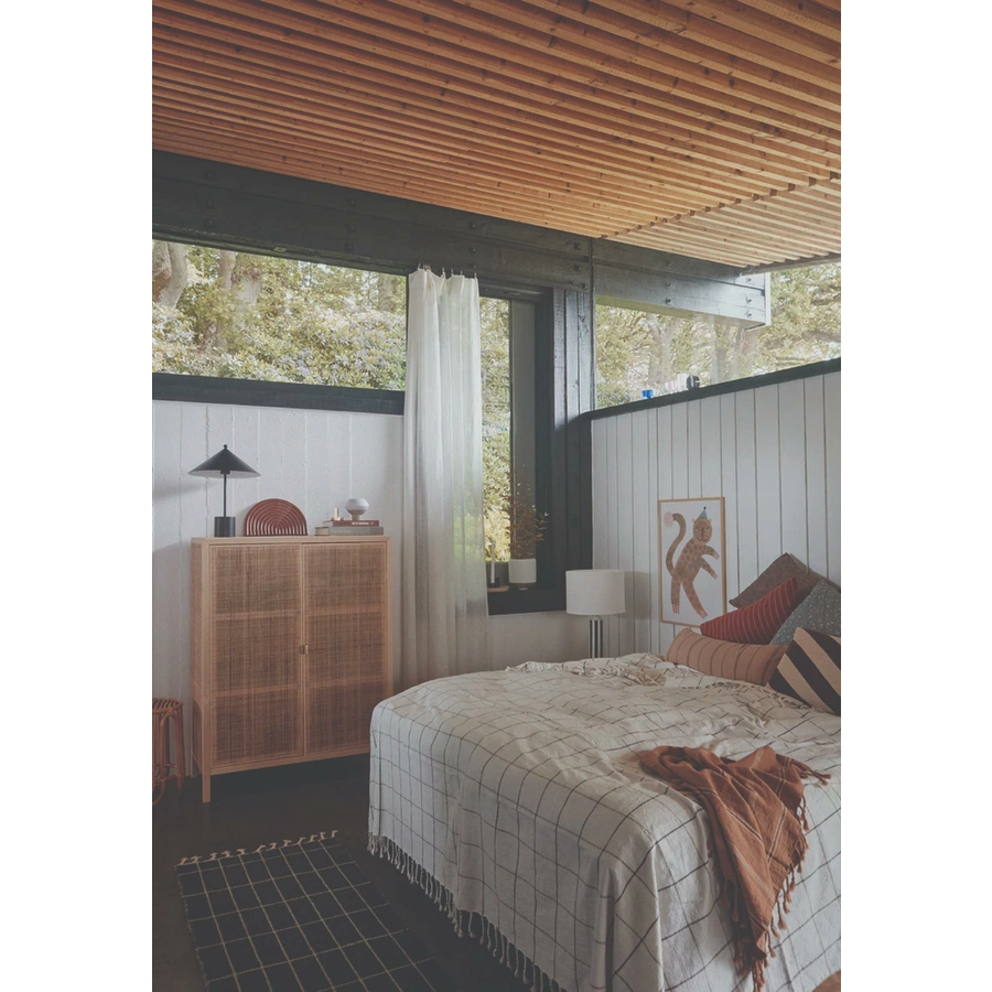OYOY Decke Gobi - Grid Bed Cover offwhite_anthracite