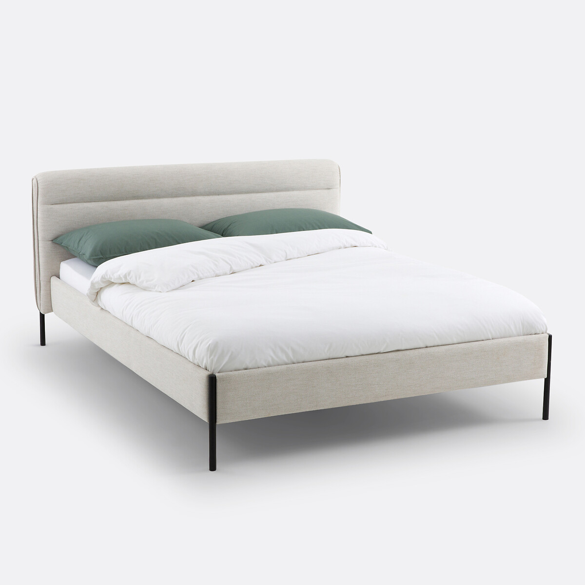 LA REDOUTE INTERIEURS<br>Cama estofada com base de ripas, Obias