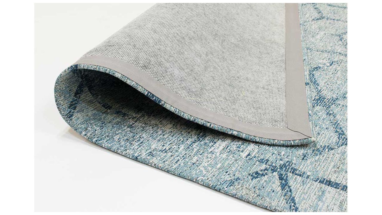 Vloerkleed Washed Blue Geo