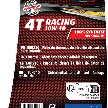 Huile moteur Technilub RACING 4T 10W-40 1L PIPETTE Universel