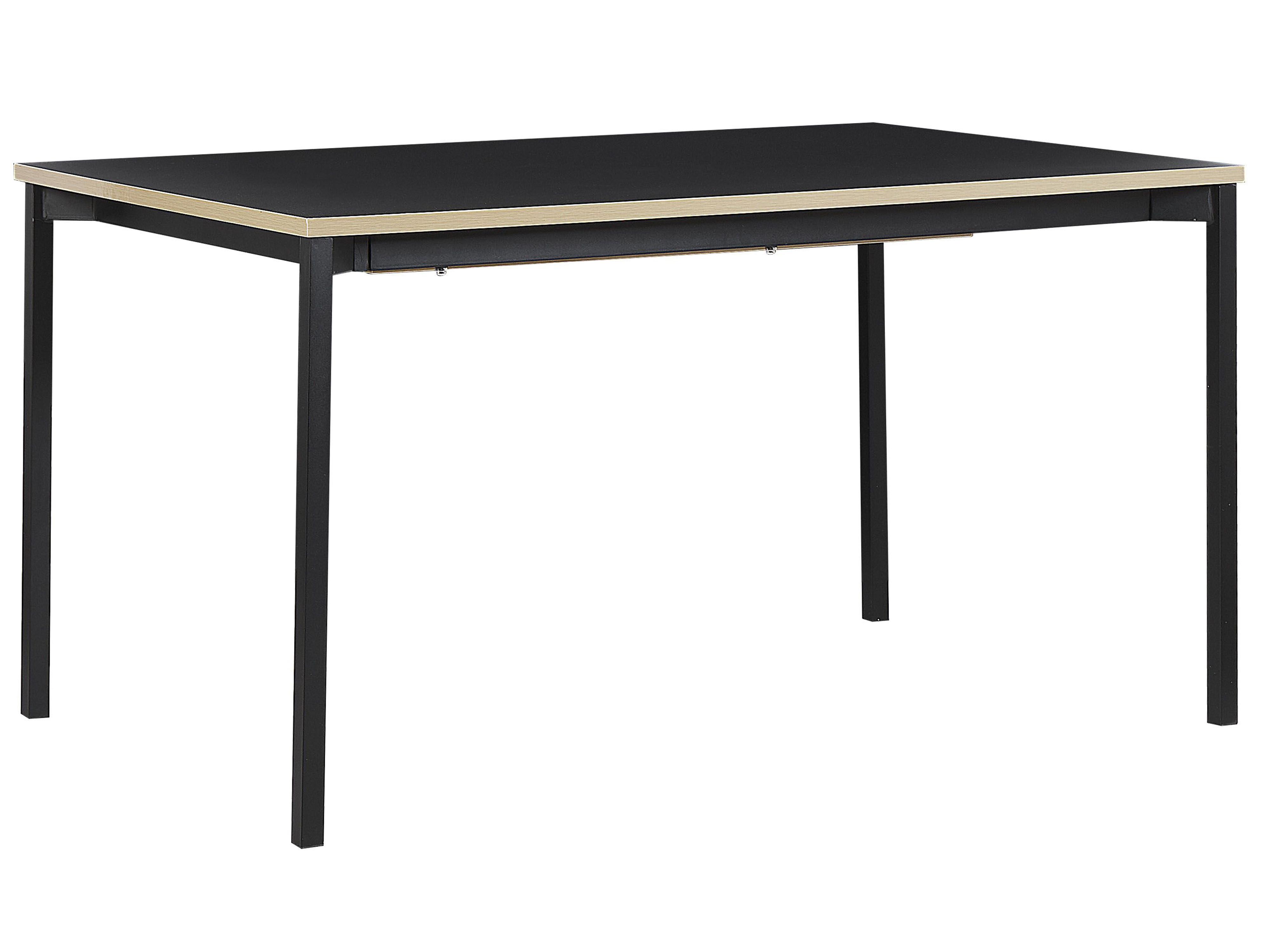 Eettafel uitschuifbaar AVIS Zwart 90 cm 140/190 cm