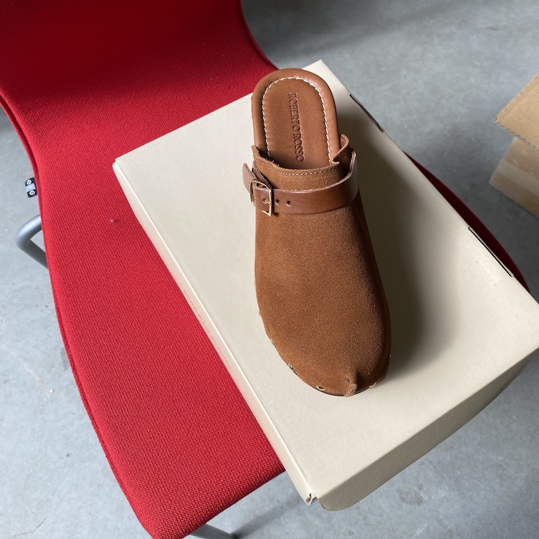 Roberto Rosso - Clogs Suede Leather Brown