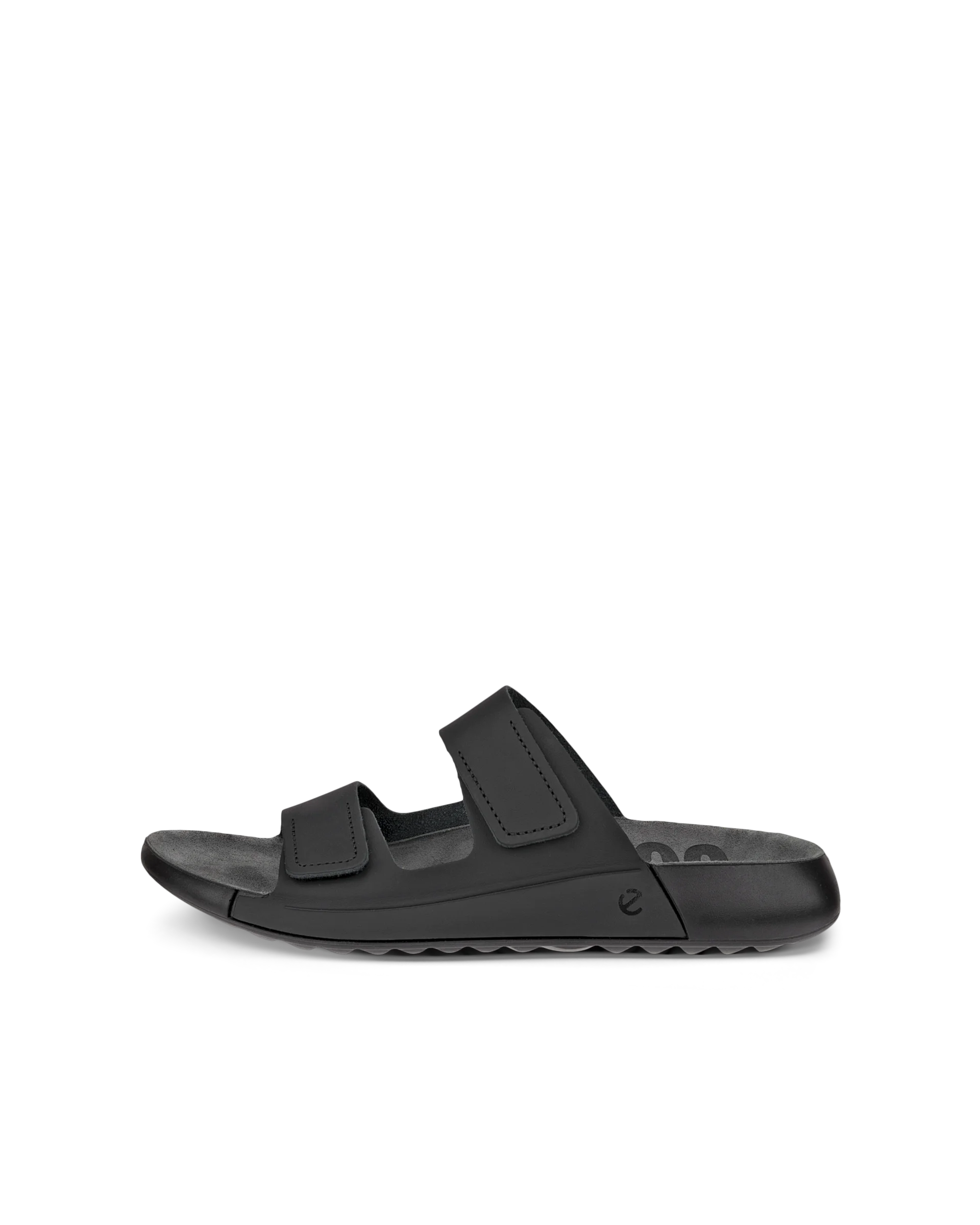 ECCO COZMO W Damen Ledersandale mit zwei Riemen Schwarz