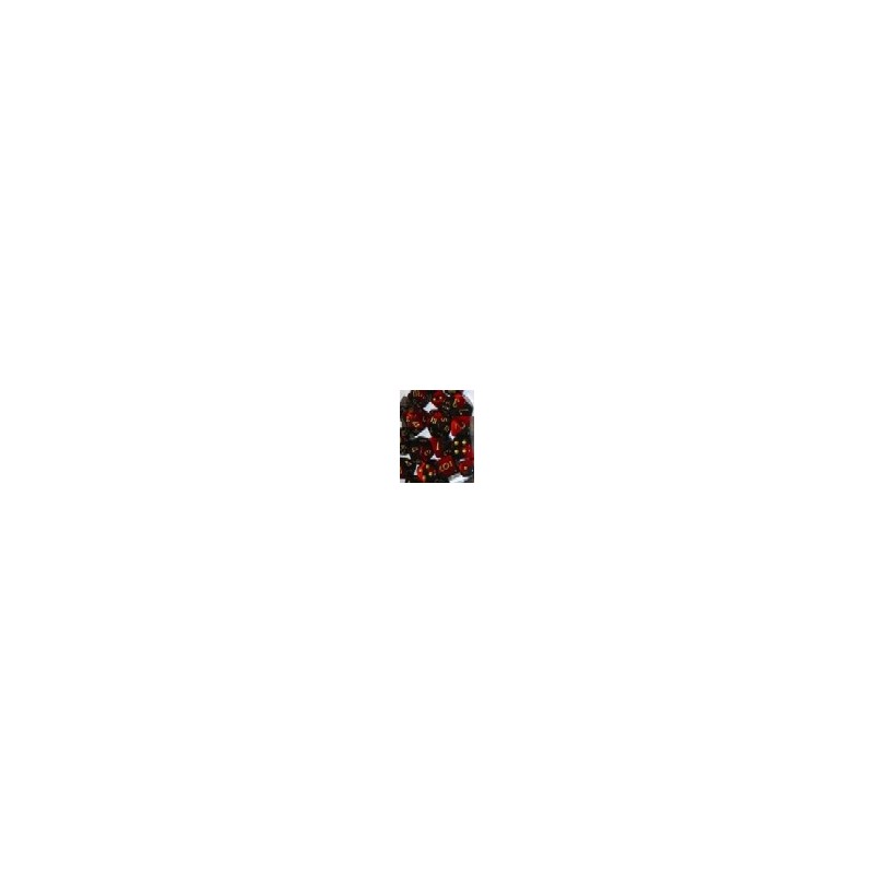 Pack de 12 dés D6 * gemini * NOIR & ROUGE