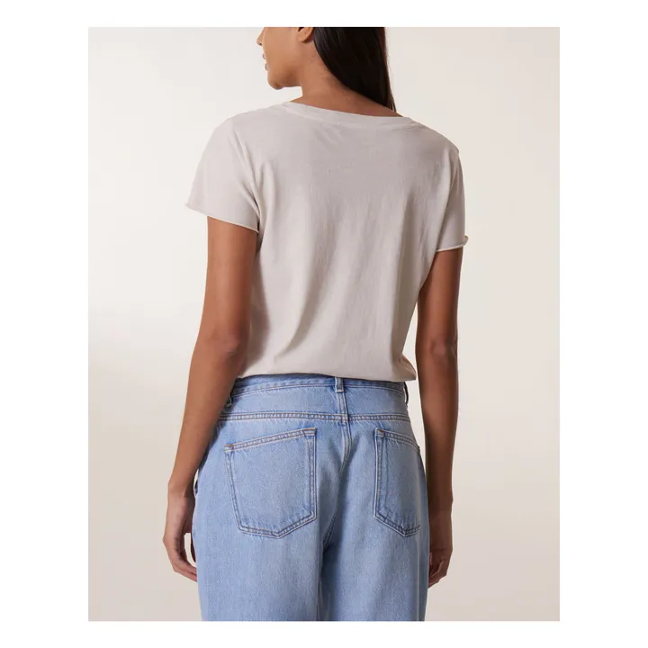 Leon & Harper T-Shirt Toro Wave Coton Bio | Gris clair