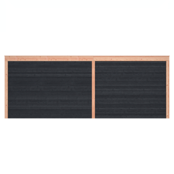 Tuinhuis Douglas Zwart Zweeds Rabat 645x255cmcm