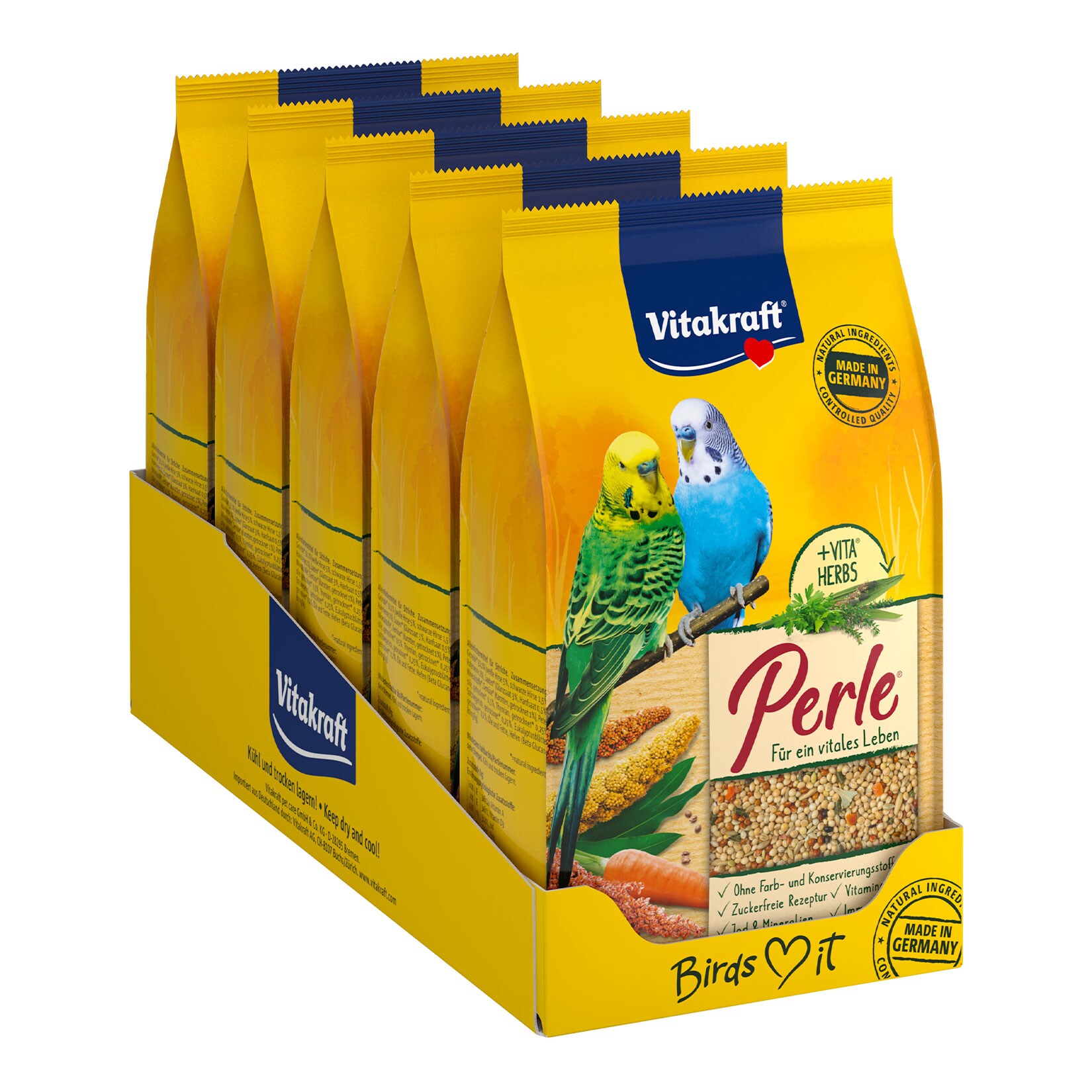 Vitakraft Sittich Perle 1kg, 5er Pack