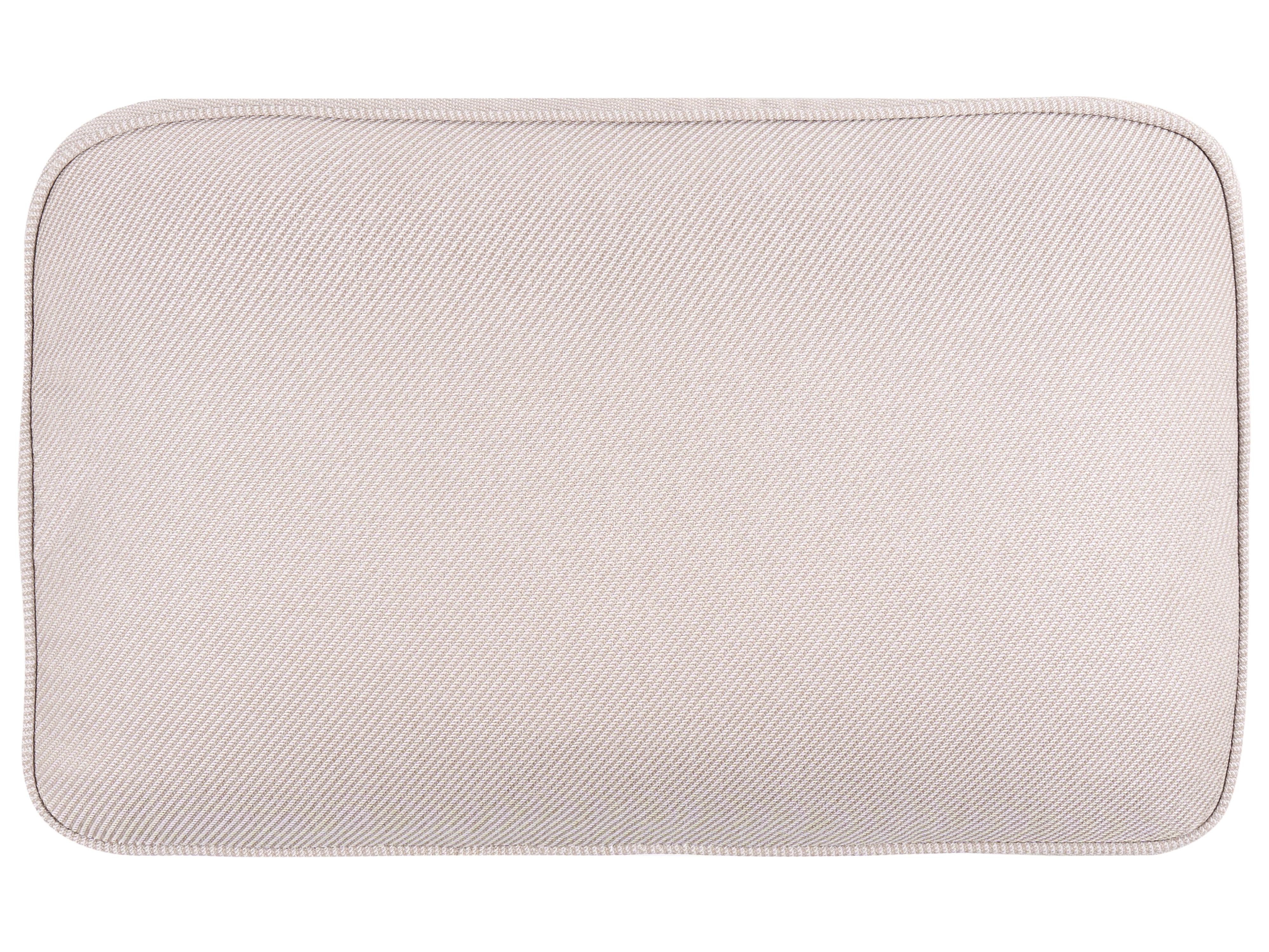 U-vormige tuinbank 6-zits OMEGANA modulair PE rotan Lichtbeige