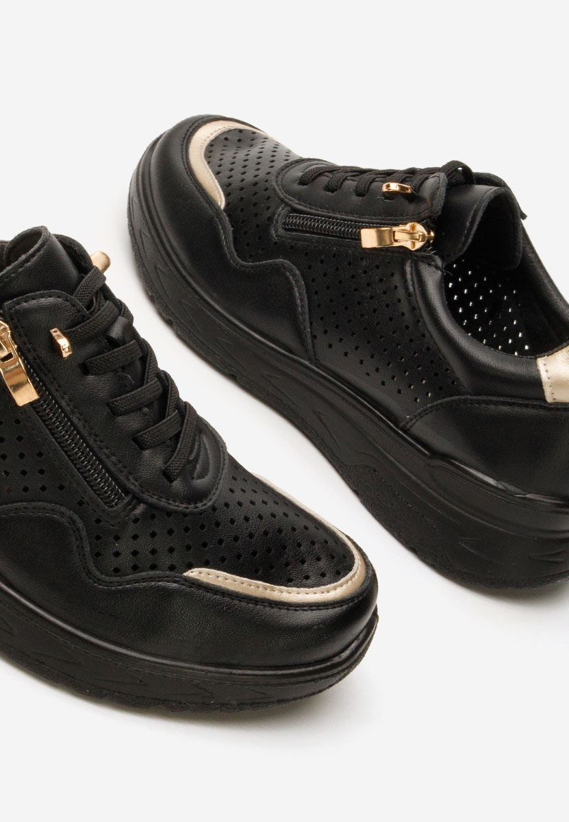 Baskets pour femme noirs Vernisa