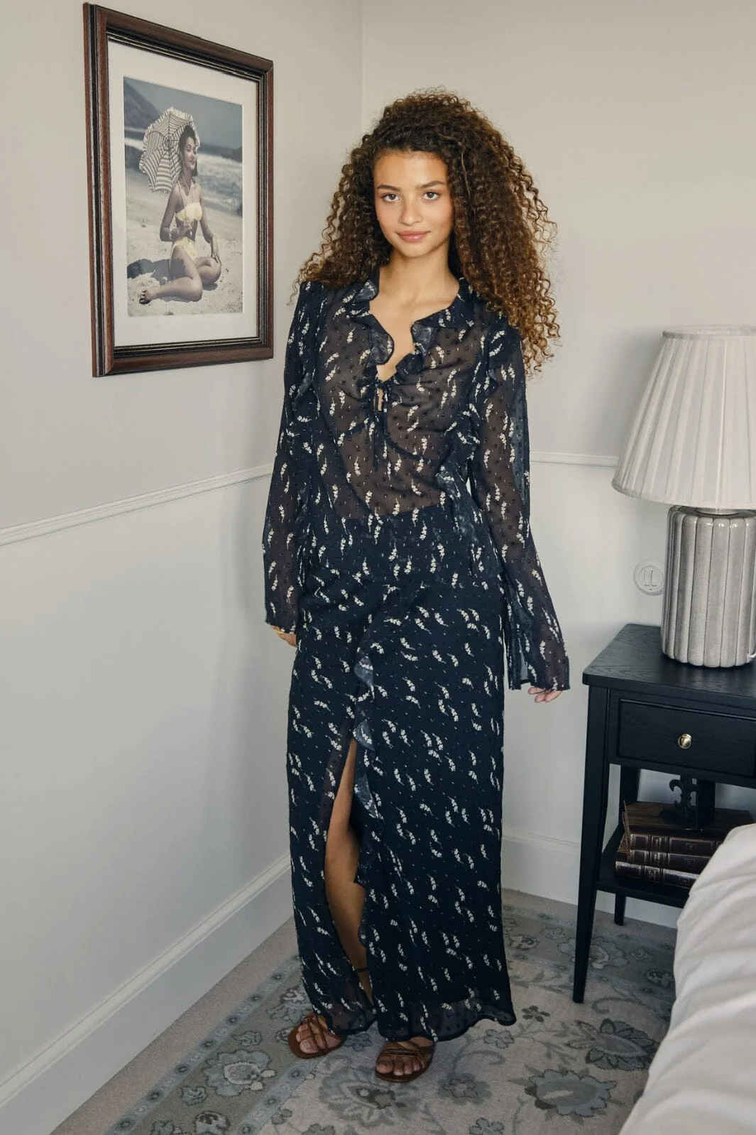 Neo Noir Carola Flower Branch Blouse