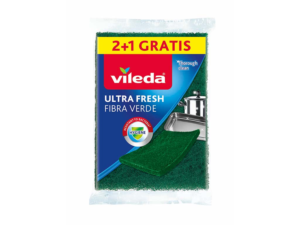 ESFREGÕES VILEDA FIBRA VERDE ULTRAFRESH 2 1UN