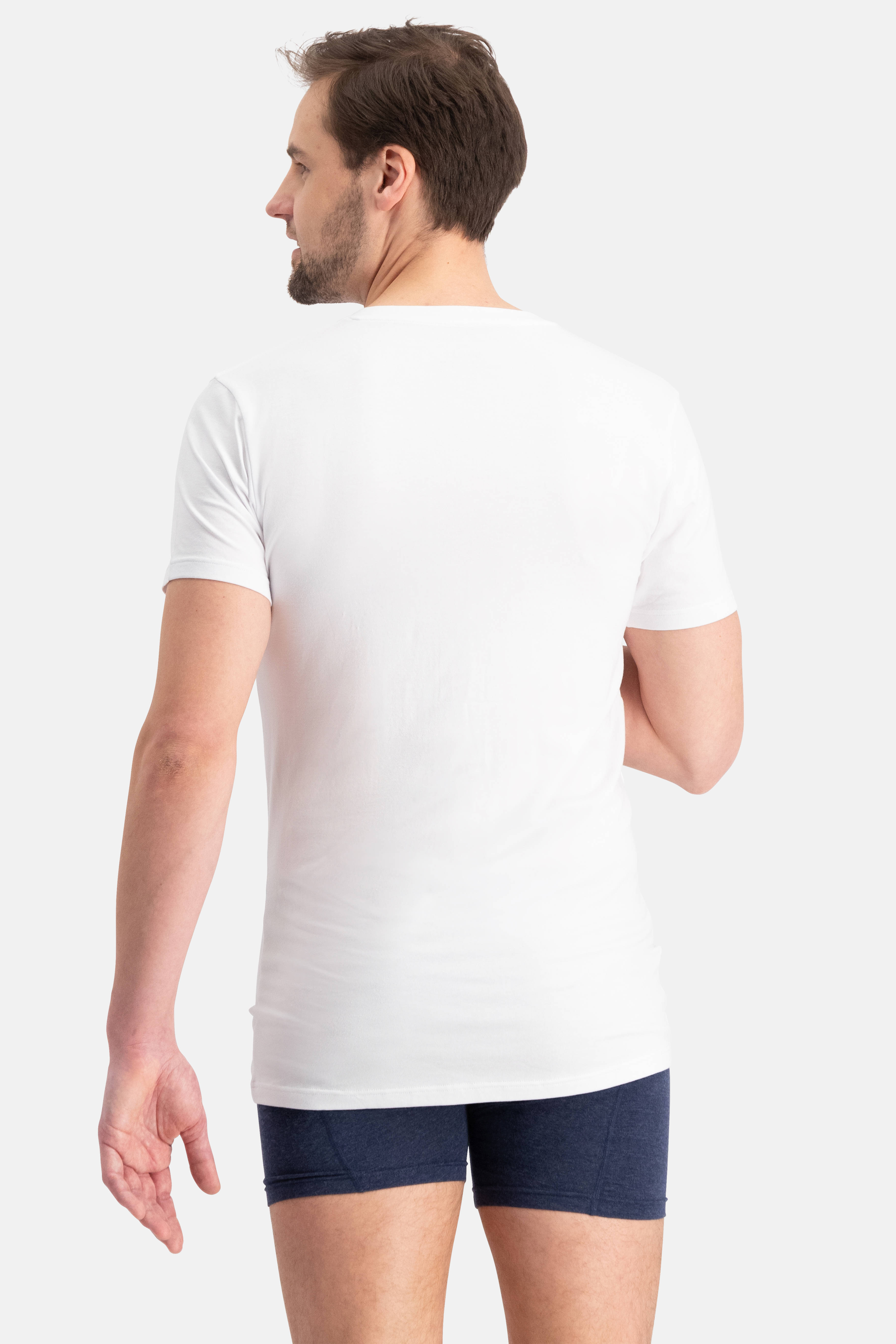 Bamboo Basics slimfit ondershirt Vigo met bamboe (set van 2) wit