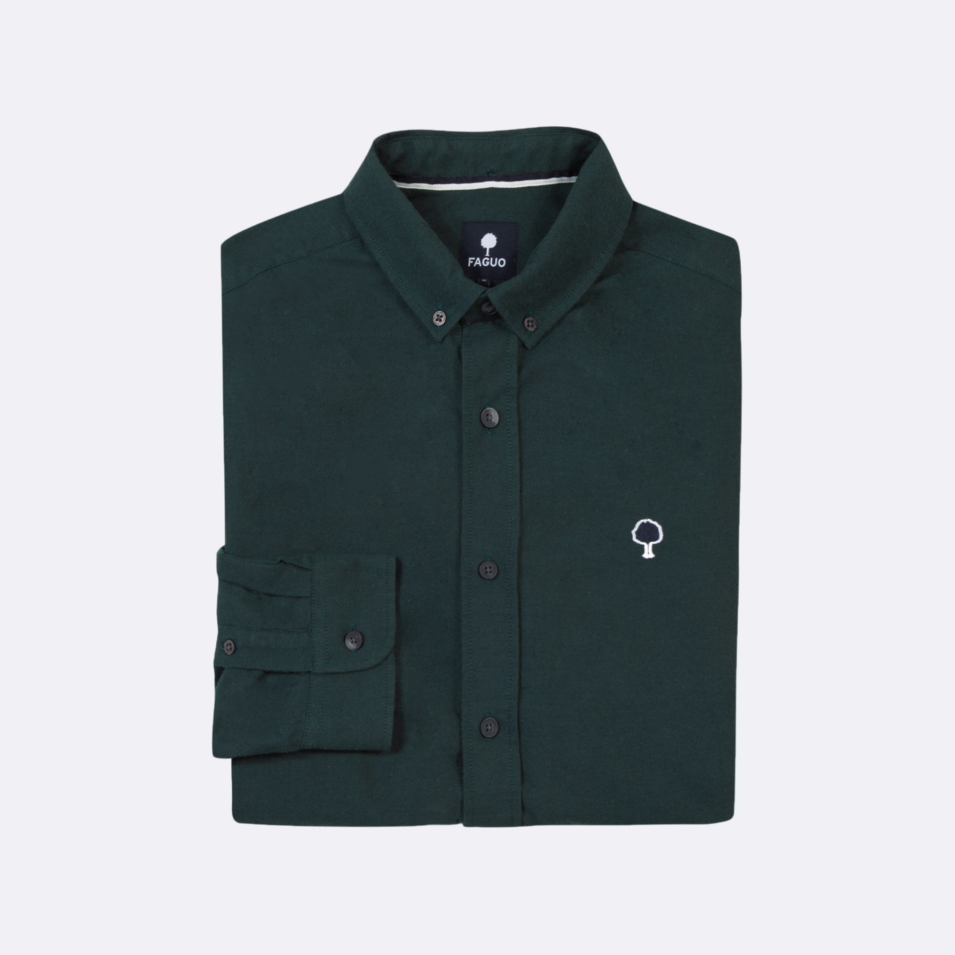 Chemise classique vert foncé coton - modèle Ivoy