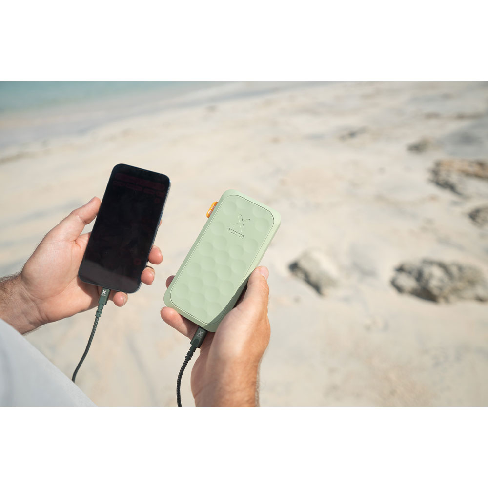 (20W) 10000mAh Fuel Series 5 Dual USB C / USB A Powerbank Power Delivery Ladegerät (FS5103) Sage Green