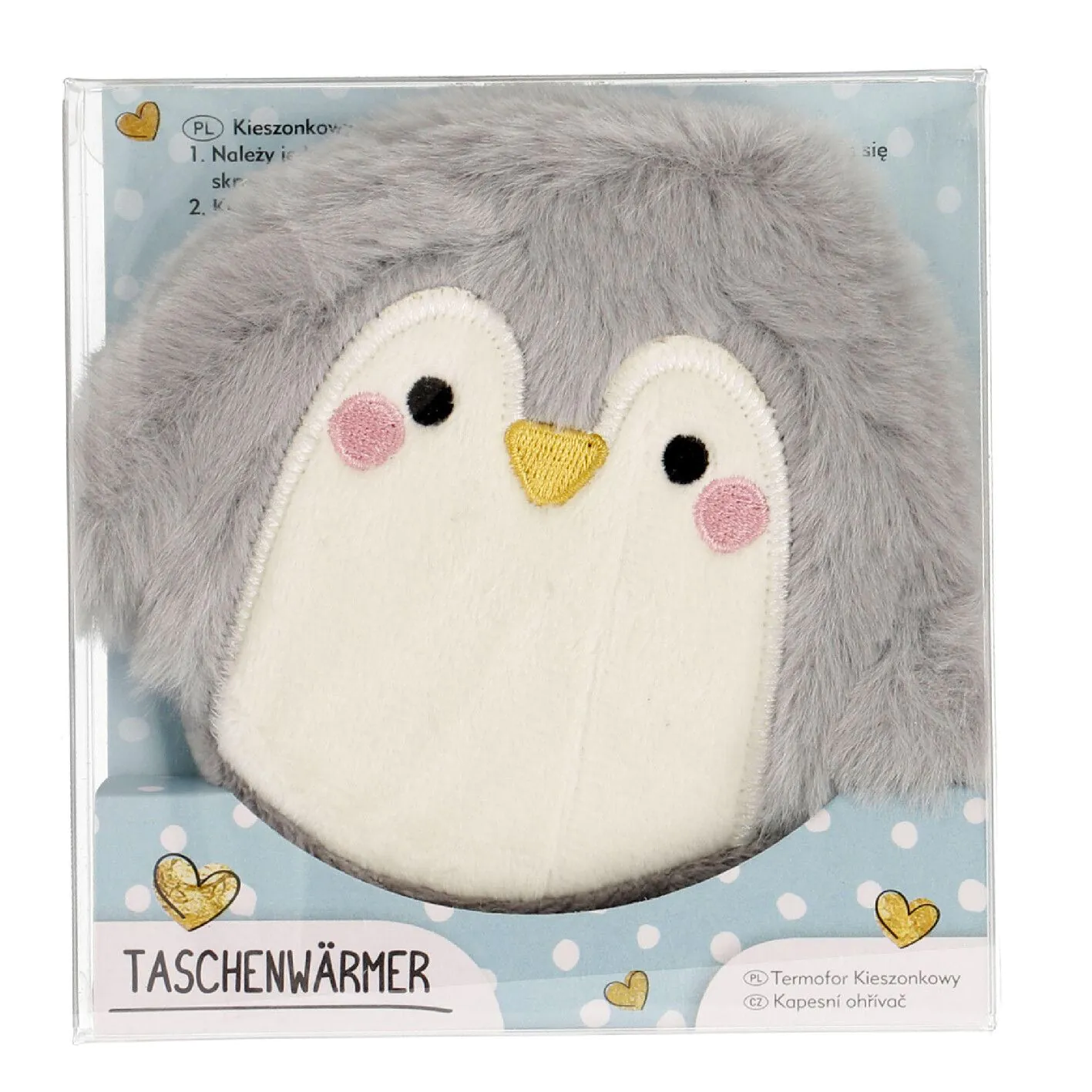 Taschenwärmer Fell, Pinguin