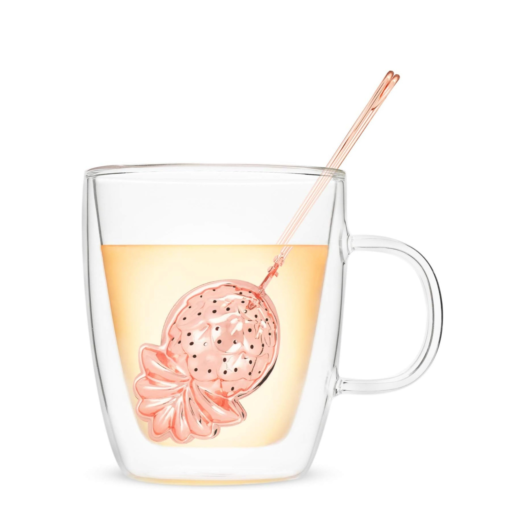 Edelstahl Ananas Tee Ei Zange Tea Infuser Filtersieb für Losen Tee - Gold