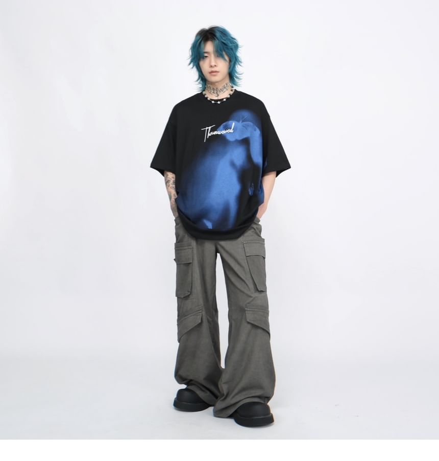 Derbundy - T-shirt met ronde hals en elleboogmouwen