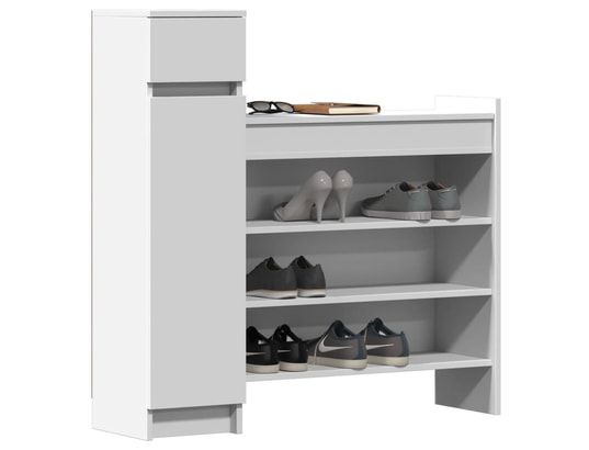VIDAXL - Armoire à chaussures blanc 100,5x28x100 cm bois d'ingénierie