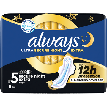 Always Ultra  Maandverbanden Secure Night Extra (maat 5)