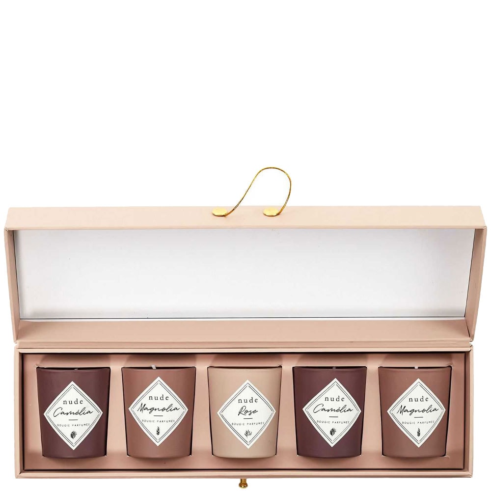 Coffret bougies parfumées - Nude - 5 bougies