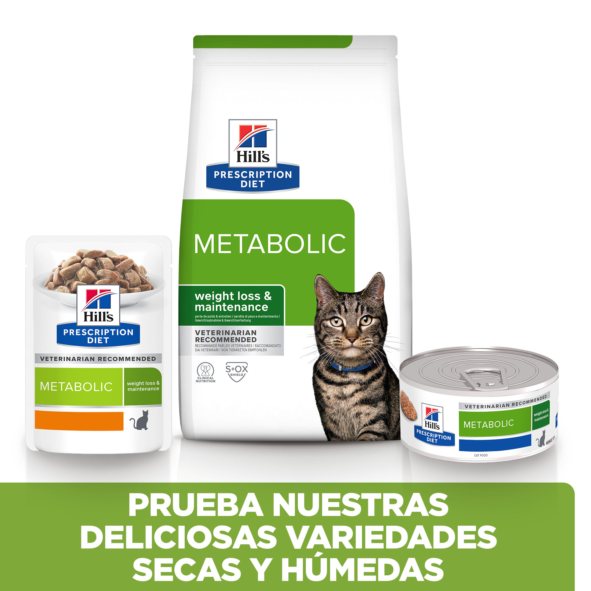 Sachês Hill's Prescription Diet Metabolic Feline para gatos - Pacote múltiplo