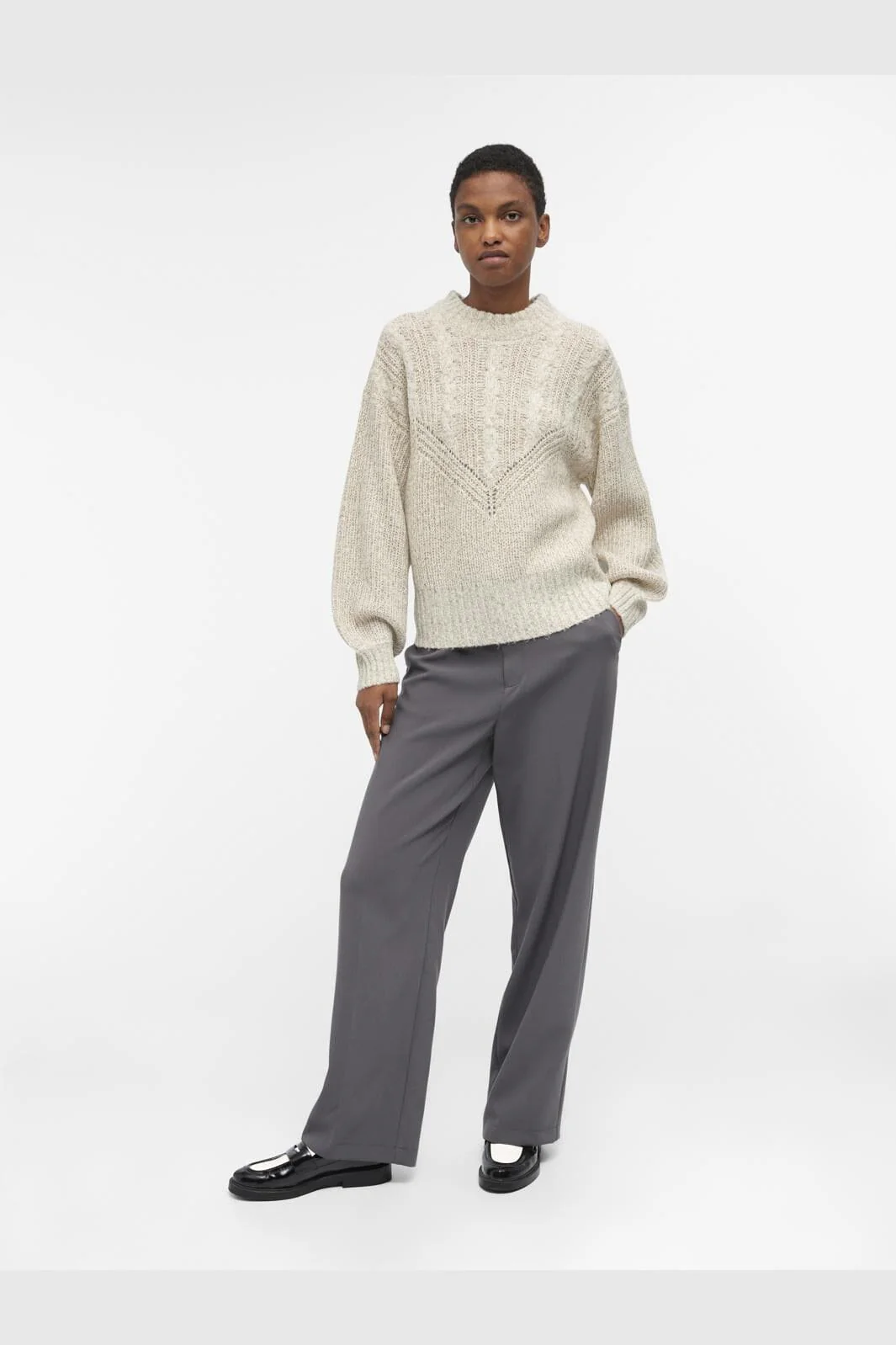 Object Objnova Stella Cable Knit Pullover