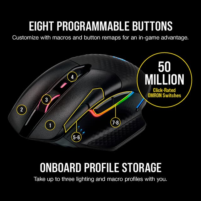 Corsair Dark Core Pro RGB trådøs gaming mus