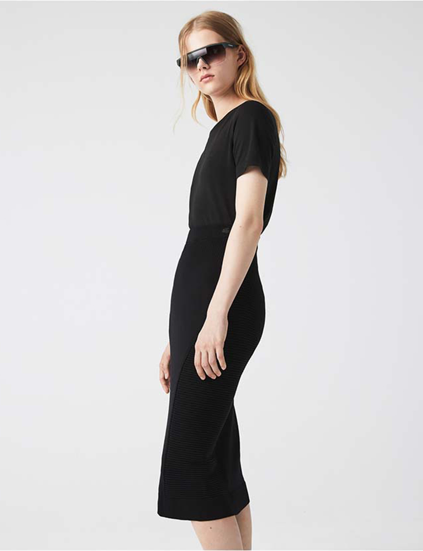 Black Midi Skirt for Women