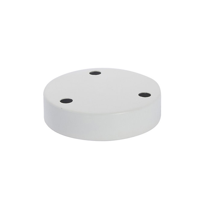 Pavillon métal Chacon blanc Ø12 cm 3 trous